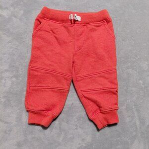 Carter's 6M Orange Double Knee Jogger Sweatpants Drawstring Waist Pockets Comfy